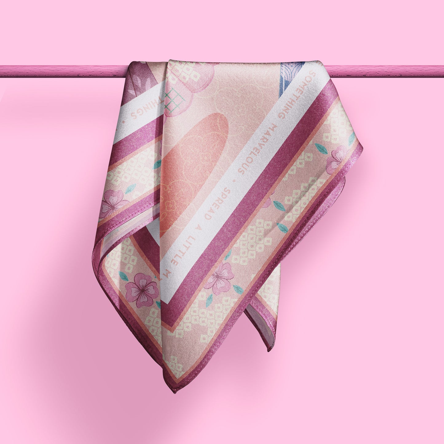 Tokyo Story Fan Silk Scarf