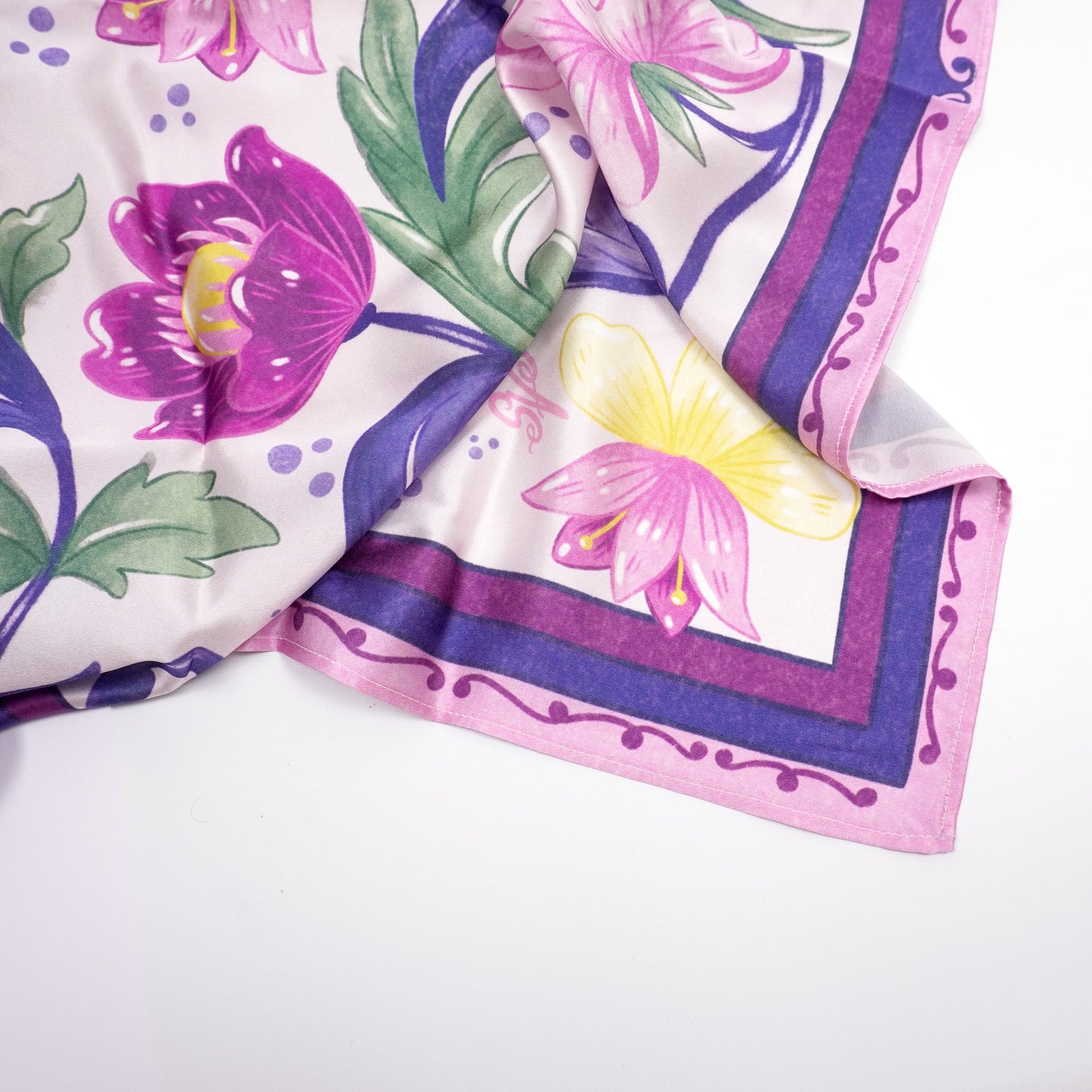 Secret Garden Floral Silk Scarf