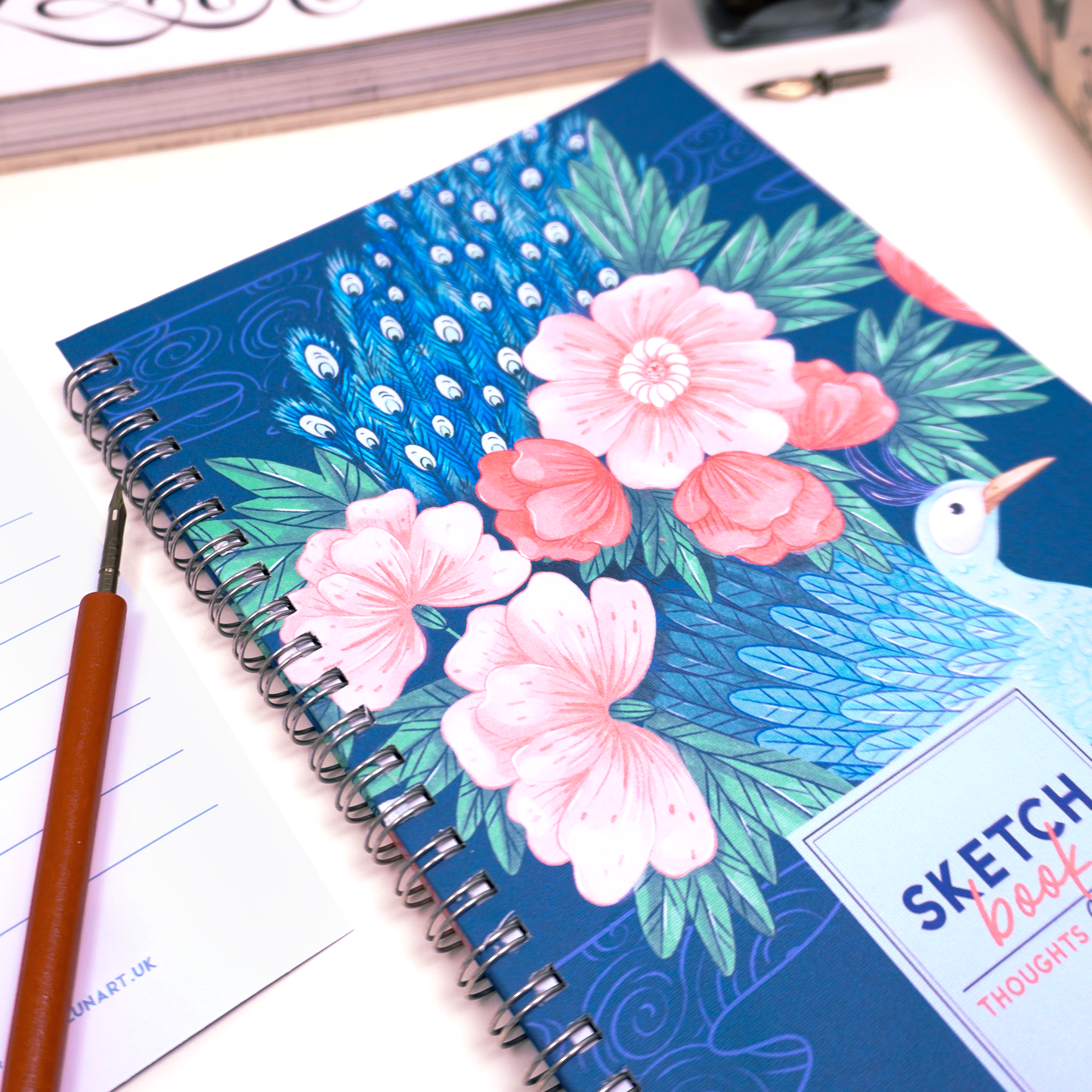 Peacock / Spiral Bound A5 Notebook