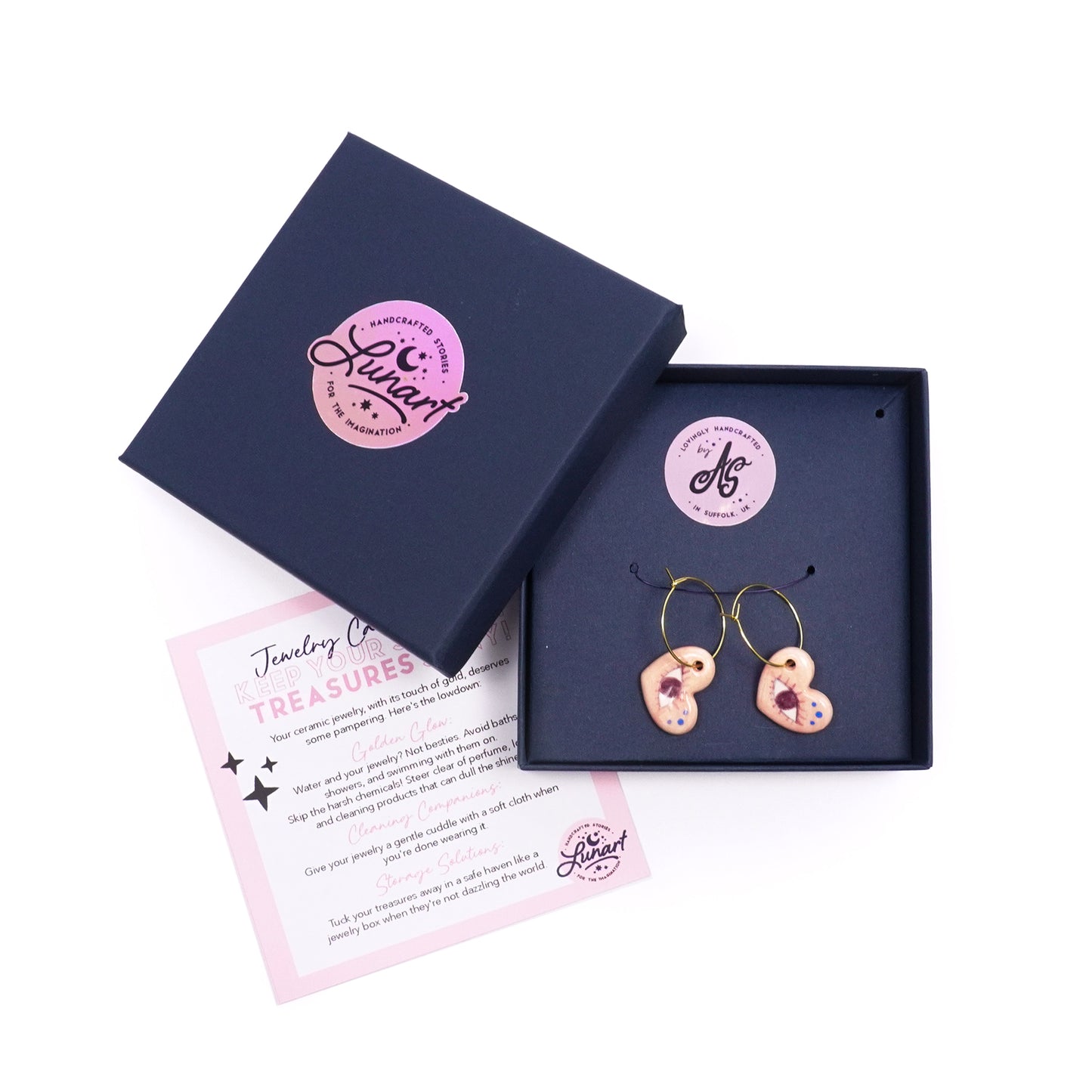 Eye Hearts Hoop Earrings