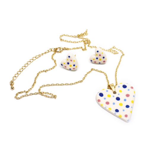 Dotted Hearts Jewelry Set